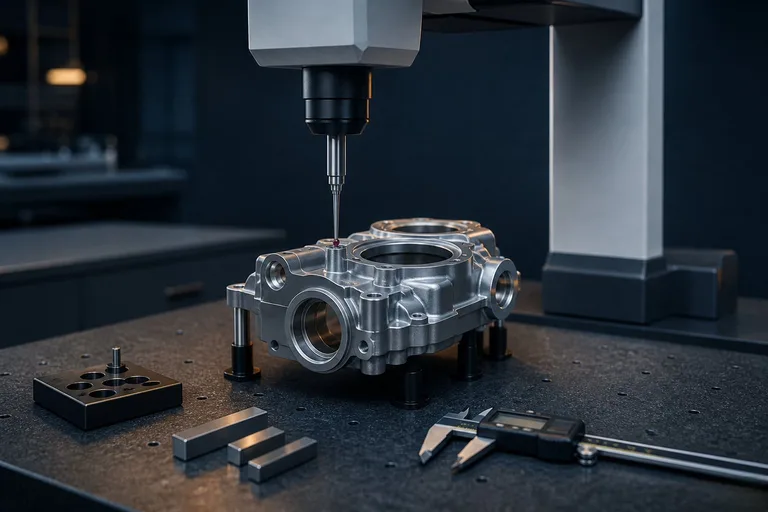 CMM inspection of a precision machined component
